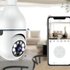 MG panoramska kamera v žarnici 2Mpx WiFi IP, bela