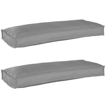 Vidaxl Set blazin za palete 2 szt. Siva 100 x 40 x 8 cm Oxford blago