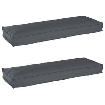 Vidaxl Set blazin za palete 2 szt. Antracit 120 x 40 x 8 cm