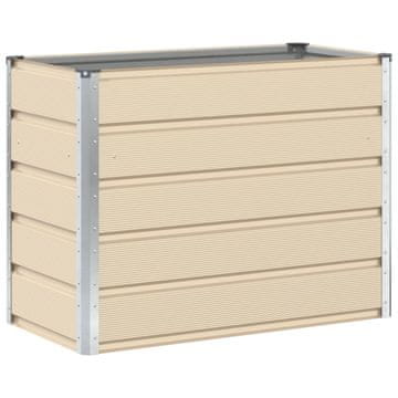 Vidaxl Cvetlično korito Slonokoščena 480 x 50 x 45 cm Cinkana jeklena