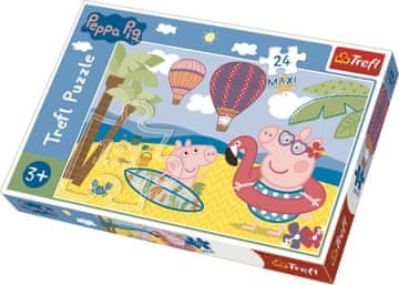 Trefl Puzzle Peppa Pig - Počitnice / 24 kosov MAXI