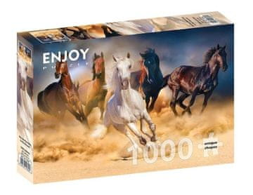 ENJOY Sestavljanka Konji galopirajo v puščavi 1000 kosov