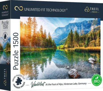 Trefl Puzzle Wanderlust: Ob vznožju Alp, jezero Hintersee, Nemčija 1500 kosov