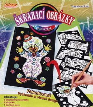 Artlover Slika za praskanje 6 kosov barve + 6 kosov stojala