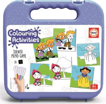 Educa Pobarvanje spominske igre Pravljice z markerji