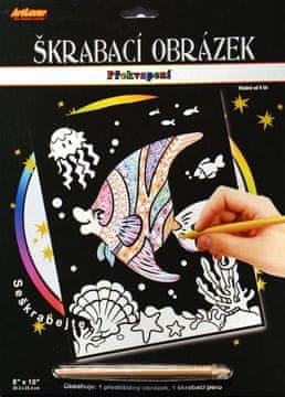 Artlover Slika za praskanje s presenečenjem Vesela riba 20x25cm