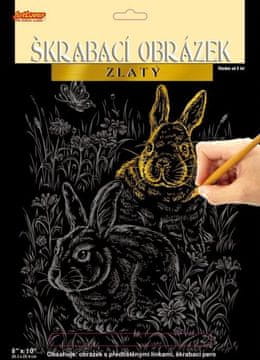Artlover Slikanica (zlata) - Zajci