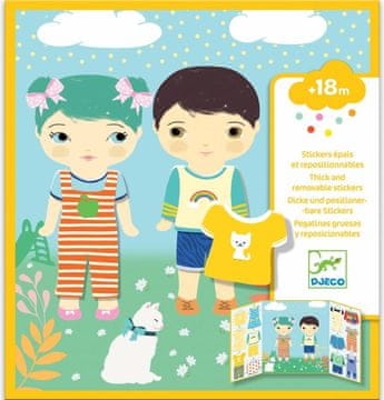 Djeco Gibljive nalepke za najmlajše Oblačila