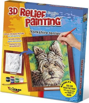 MIRAGE HOBBY Reliefno slikarstvo 3D slikarski komplet: Yorkshire Terrier