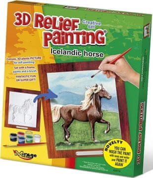 MIRAGE HOBBY Reliefno slikarstvo Creative 3D Painting Set: islandski konj
