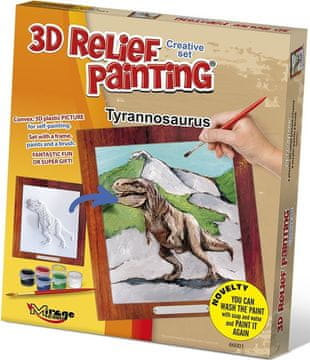 MIRAGE HOBBY Ustvarjalni 3D slikarski komplet Reliefno slikarstvo: Tyrannosaurus