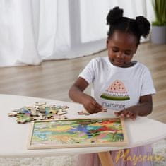 Viga Lesena sestavljanka Svet dinozavrov 48 kosov