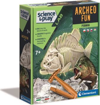 Clementoni Science&Play ArcheoFun: Piranha (sveti v temi)