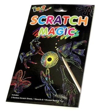 Mavrični listi za praske s šablono