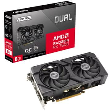 ASUS Dual Radeon RX 7600 8GB GDDR6 OC DUAL-RX7600-O8G-EVO grafična kartica