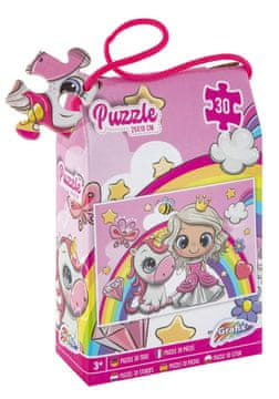 Grafix Sestavljanka 30 kosov 29x18 cm Princesa in enorožec