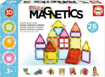 Educa Magnetni gradbeni set Magnetics 26 kosov