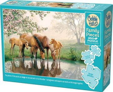 Cobble Hill Družinska sestavljanka Horse Family 350 kosov