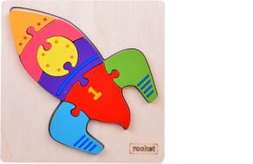 JOKOMISIADA Lesena sestavljanka Raketa 7 kosov