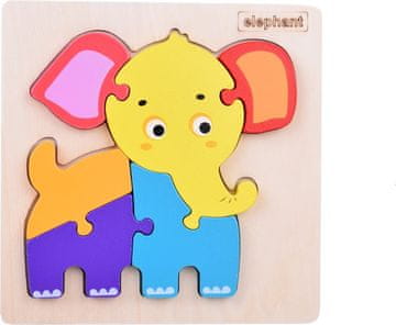 JOKOMISIADA Lesena sestavljanka Slon 6 kosov