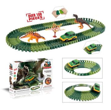 Alltoys Spremenljiva proga z dinozavri 100 delov