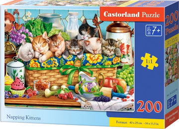 CASTORLAND Sestavljanka Spanje mačk 200 kosov