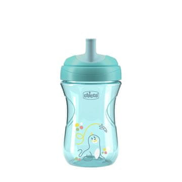 Chicco Napredna skodelica s slamico v ustju, teal, 12m+