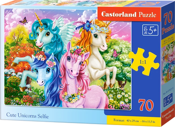 CASTORLAND Puzzle Enorožci 70 kosov