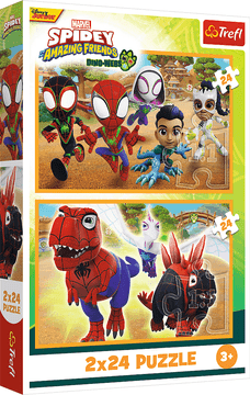 Trefl Puzzle Spidey in dinozavri 2x24 kosov