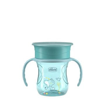 Chicco Vrč 360 Perfect X z ročaji, teal, 12m+