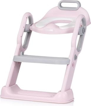 Chipolino WC sedež z lestvijo Flippy Pink