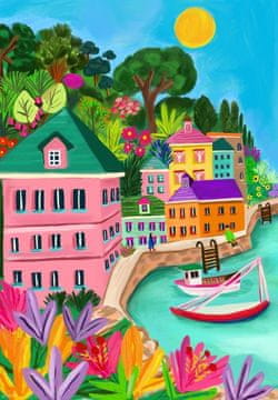 PIECES & PEACE Puzzle Colours Polperra 1000 kosov