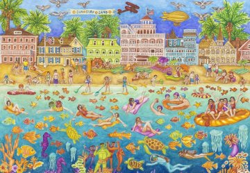 Grafika Plavalna zabava puzzle 1000 kosov