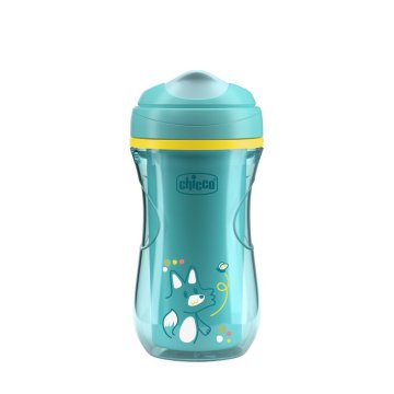 Chicco Mug Active thermo s trdim ustnikom teal, 14m+