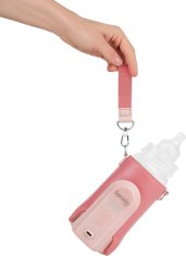 Lionelo Brezžični grelnik steklenic Thermup Go Evo Coral Pink