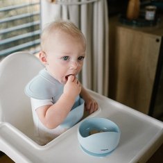 BABYONO Silikonski slinček - modri