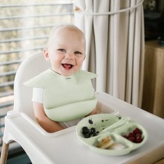 BABYONO Silikonski slinček - Žajbelj