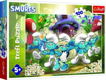 Trefl Sestavljanka Spoznajte Smurfe 100 kosov