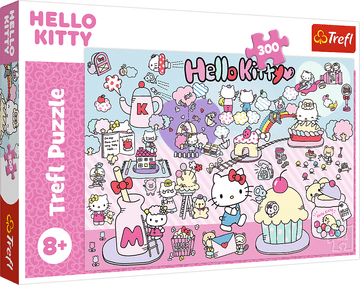 Trefl Puzzle Odkrij svet Hello Kitty 300 kosov