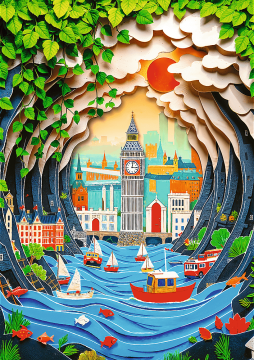 Trefl Puzzle Paper Art: London 1000 kosov