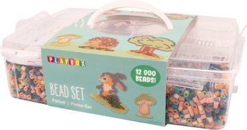 PLAYBOX Navlekljive kroglice v plastičnem ohišju Mellow pastel + ploščica in vzorci 12000 kosov