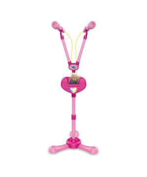 PLEJO Stojalo z 2 mikrofonoma - roza