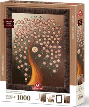Art puzzle Sestavljanka z okvirjem in lepilom 3v1 99 imen Alaha 1000 kosov