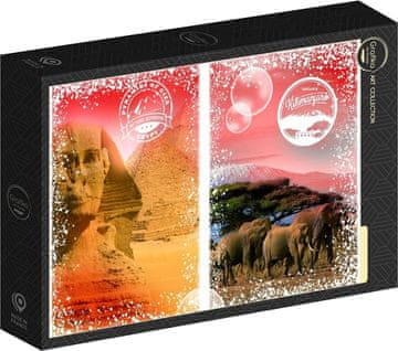 Grafika Puzzle Po svetu: Egipt in Kenija 1000 kosov