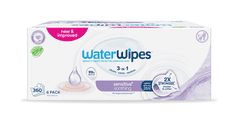 6X WATERWIPES Pomirjujoče čiste mokre robčke 3v1 60 kosov (360 kosov)