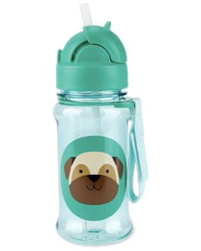 SKIP HOP Zoo tritan steklenička s slamico 355ml Puggle 12m+