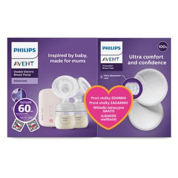 Philips AVENT Električna prsna črpalka DUO SCF397/31 + darilo