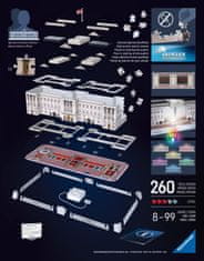 Ravensburger 3D puzzle Iconics: Buckinghamska palača (nočna izdaja) 216 kosov