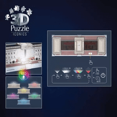 Ravensburger 3D puzzle Iconics: Buckinghamska palača (nočna izdaja) 216 kosov
