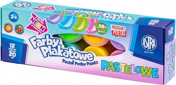 ASTRA Tempera barve 12x20ml pastelne (neonske)